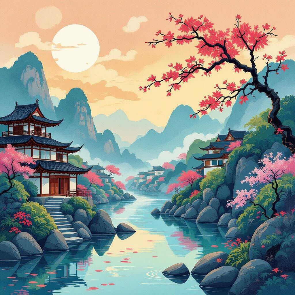 Whimsical Dreamscape in Ethereal Fantasy Style