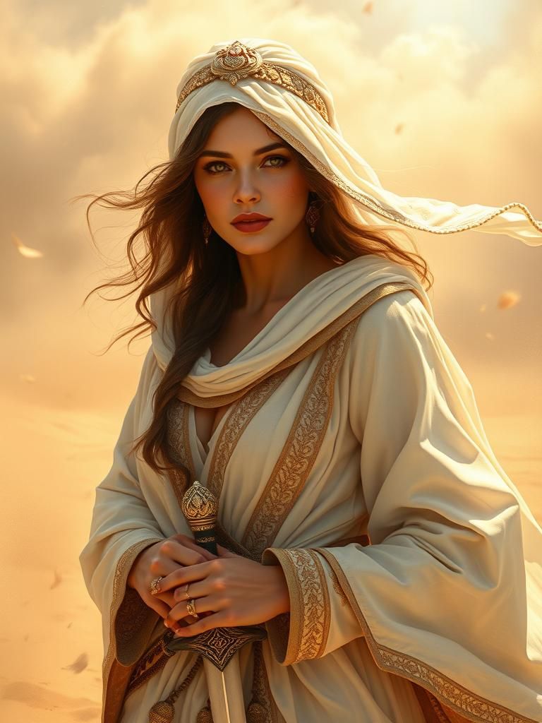 Arabian Scout in Desert Storm: Digital Concept Art