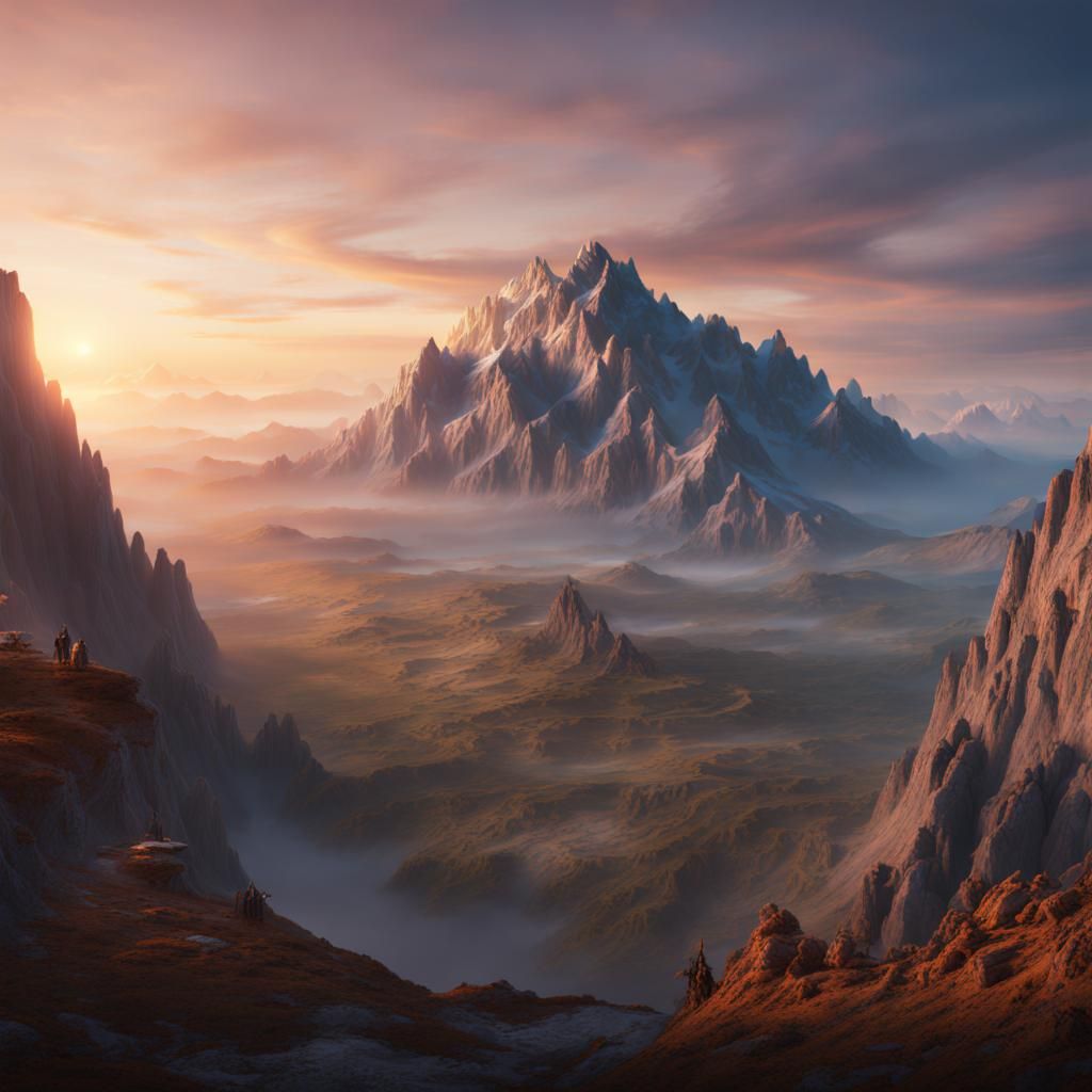 Mount Olympus at Dawn: Fantasy Concept Art