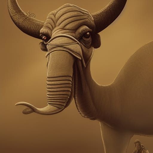 Fantastic Hybrid Creature Concept Art in Deep Color