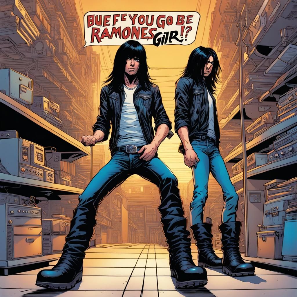 Comic Art: Figure with Boots and Long Hair