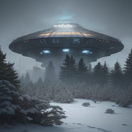 Post-Apocalyptic Wasteland in Frosty Metallic Hues