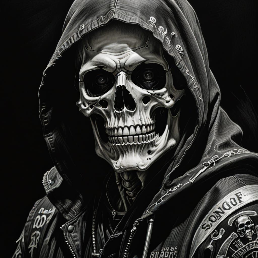 Grim Reaper in Charcoal Masterpiece