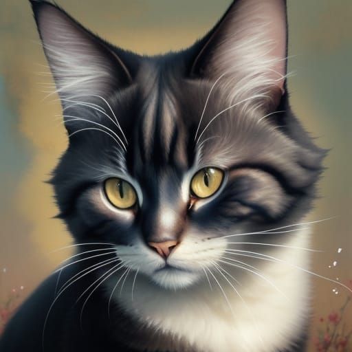 Fluffy Long-Haired Cat Sleeps in Gentle Sunshine