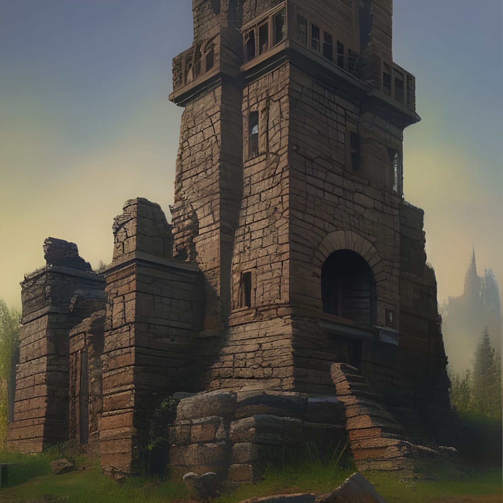 Ruins of A War Torn Medieval Castle