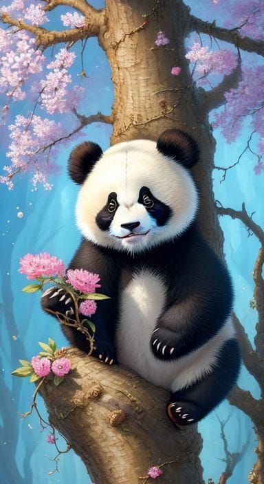 Panda with Human Hands