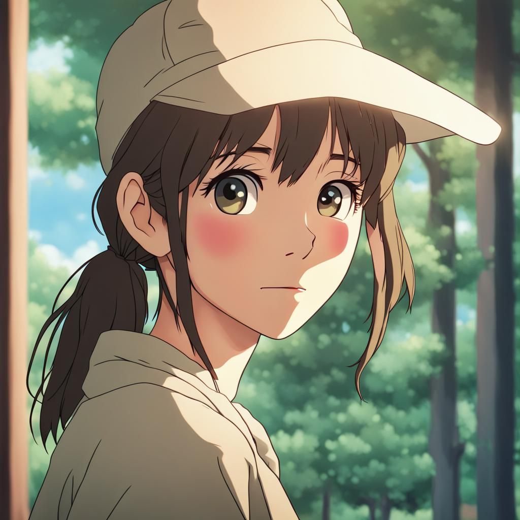 Anime Girl Portrait in Studio Ghibli Style