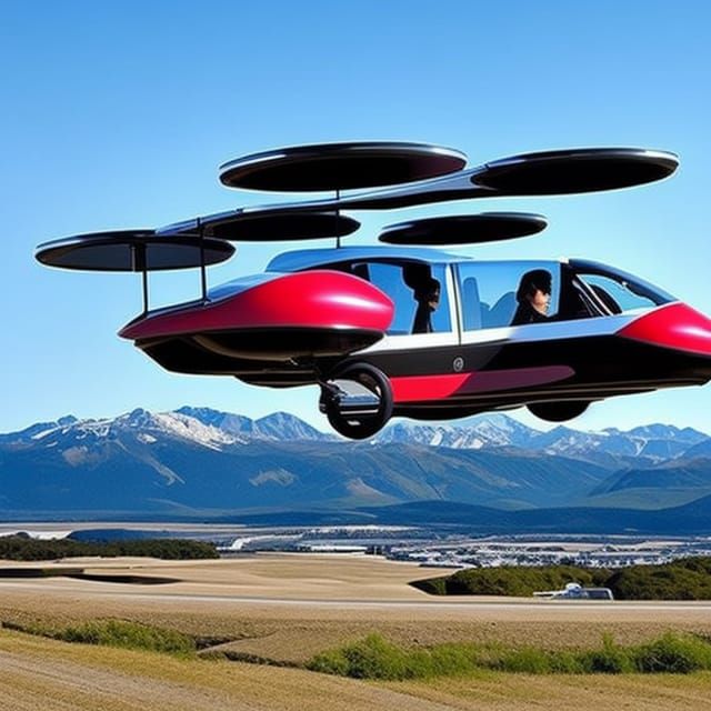 Formicapunk Flying Car in Dystopian Setting