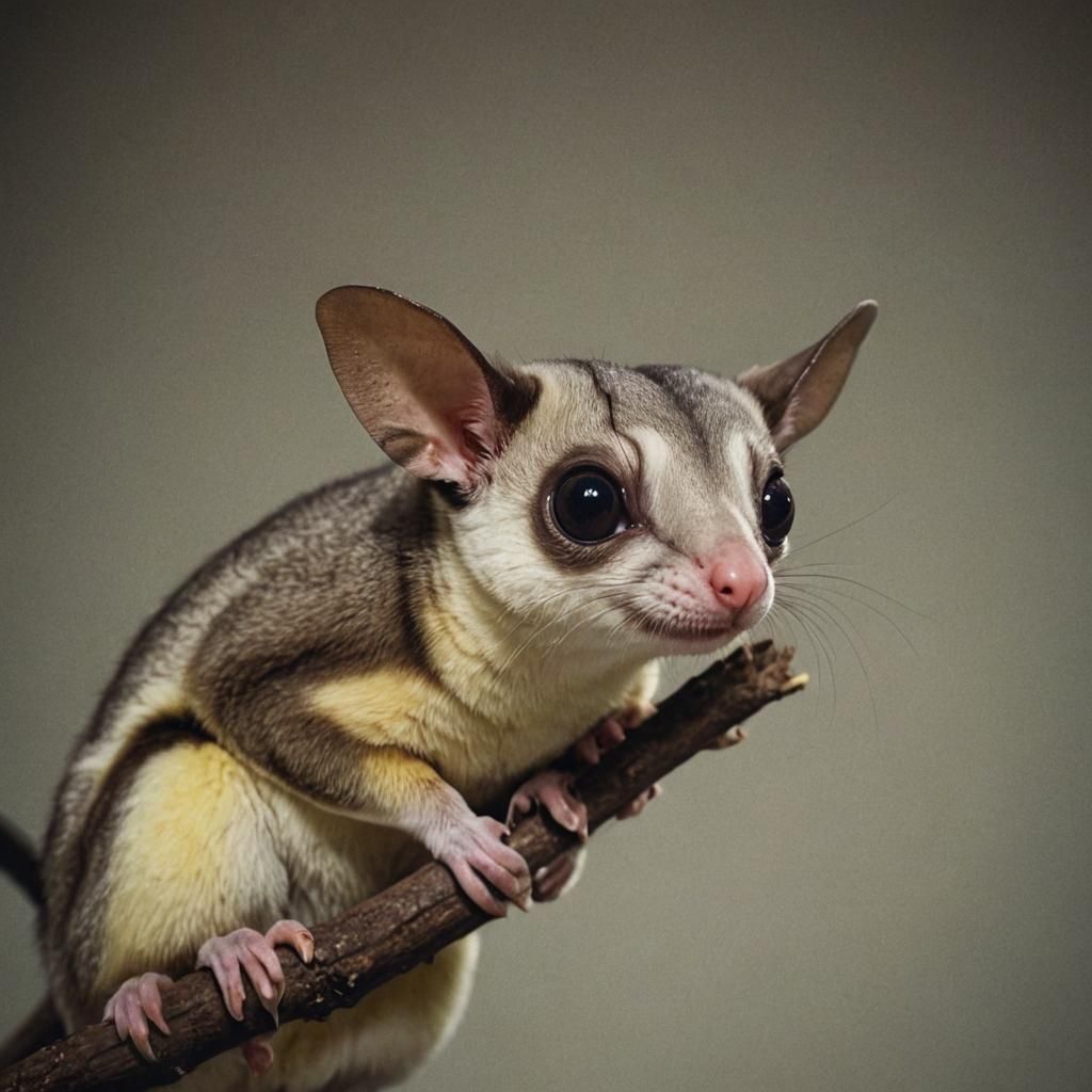 Dramatic Sugar Glider in Cinematic Film Still