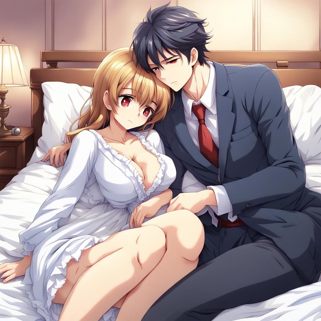 Anime-Style Image of a Woman Being Comforted