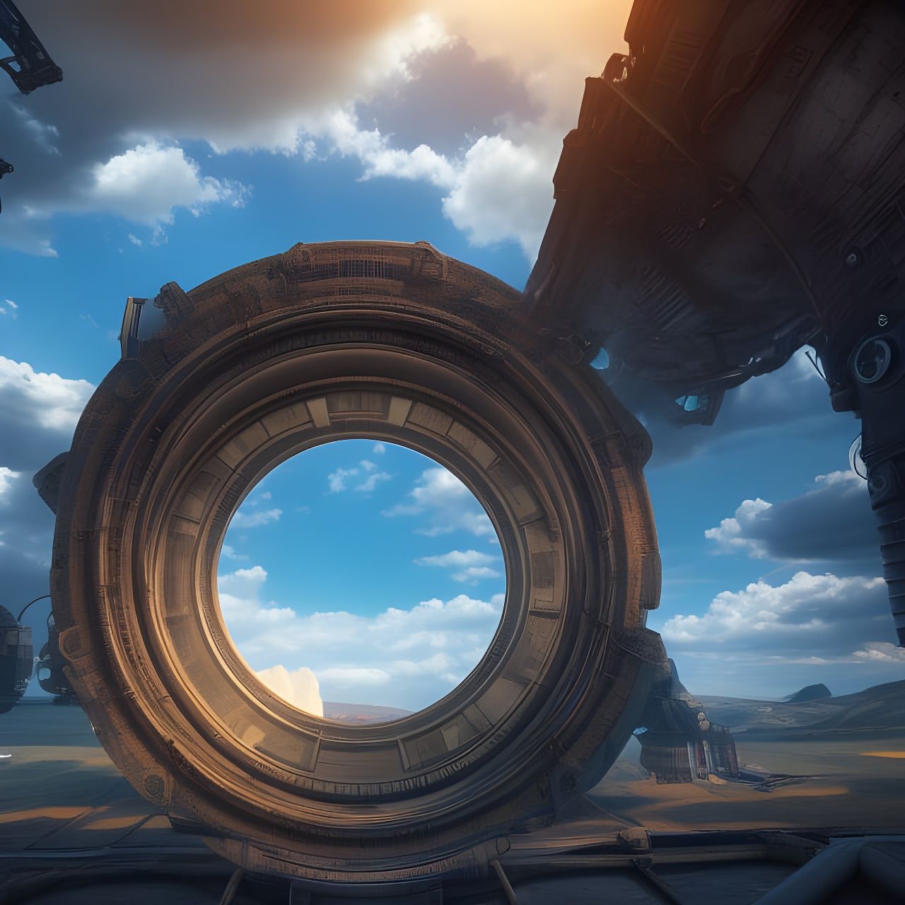 Detailed Portal Machine Rendered in High Resolution