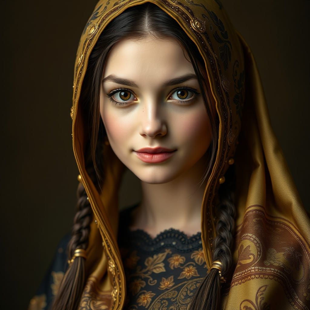 Elegant Woman in Classical Portrait Style