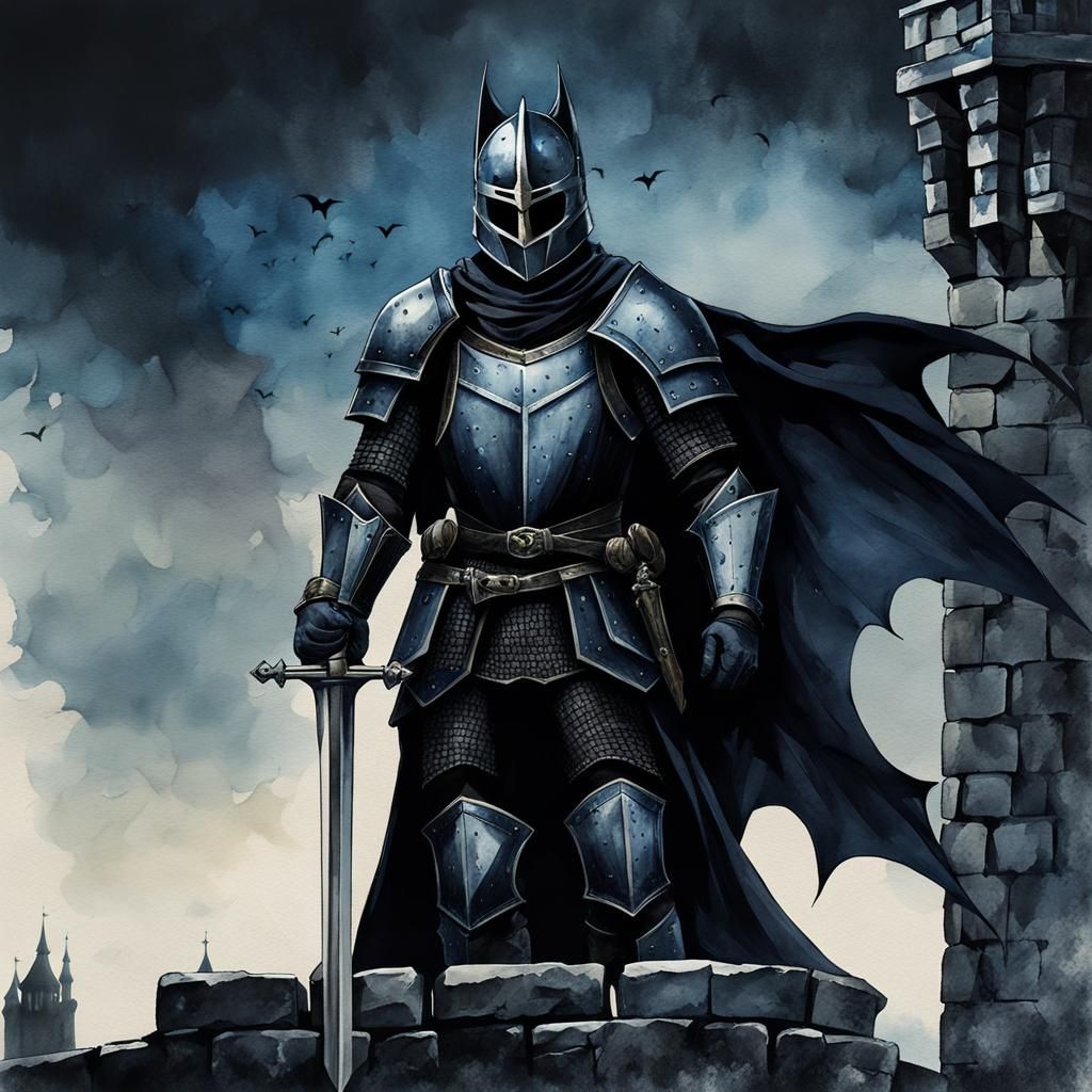 Medieval Knight in Gothic Dark Fantasy Illustration
