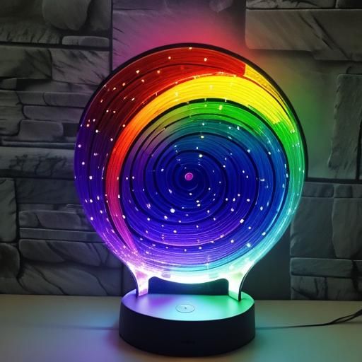 Vibrant Rainbow Lamp Radiates Soft Light