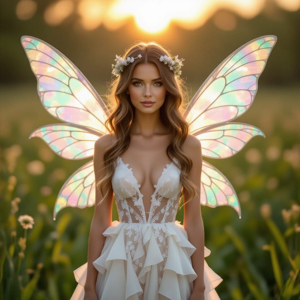Ethereal Fairy with Translucent Wings