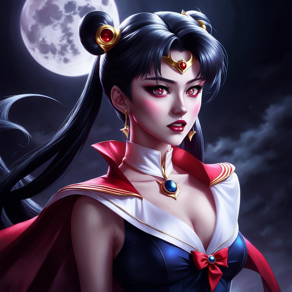 Sailor Moon Vampire Transformation: Digital Art