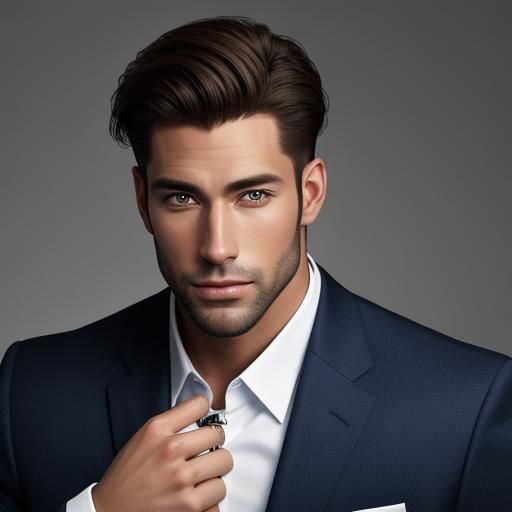 Handsome American Man Wearing a Ring