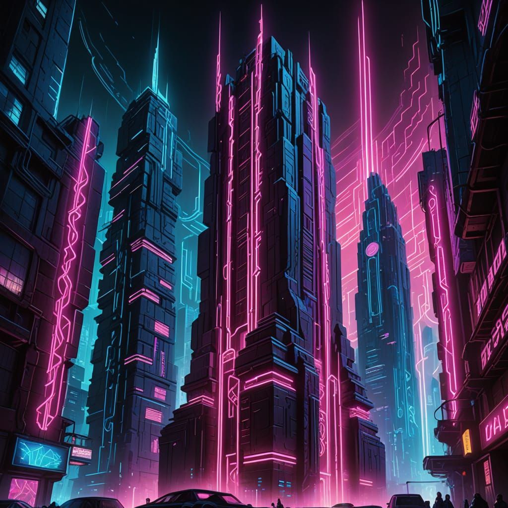 A Towering Striped Skyscraper