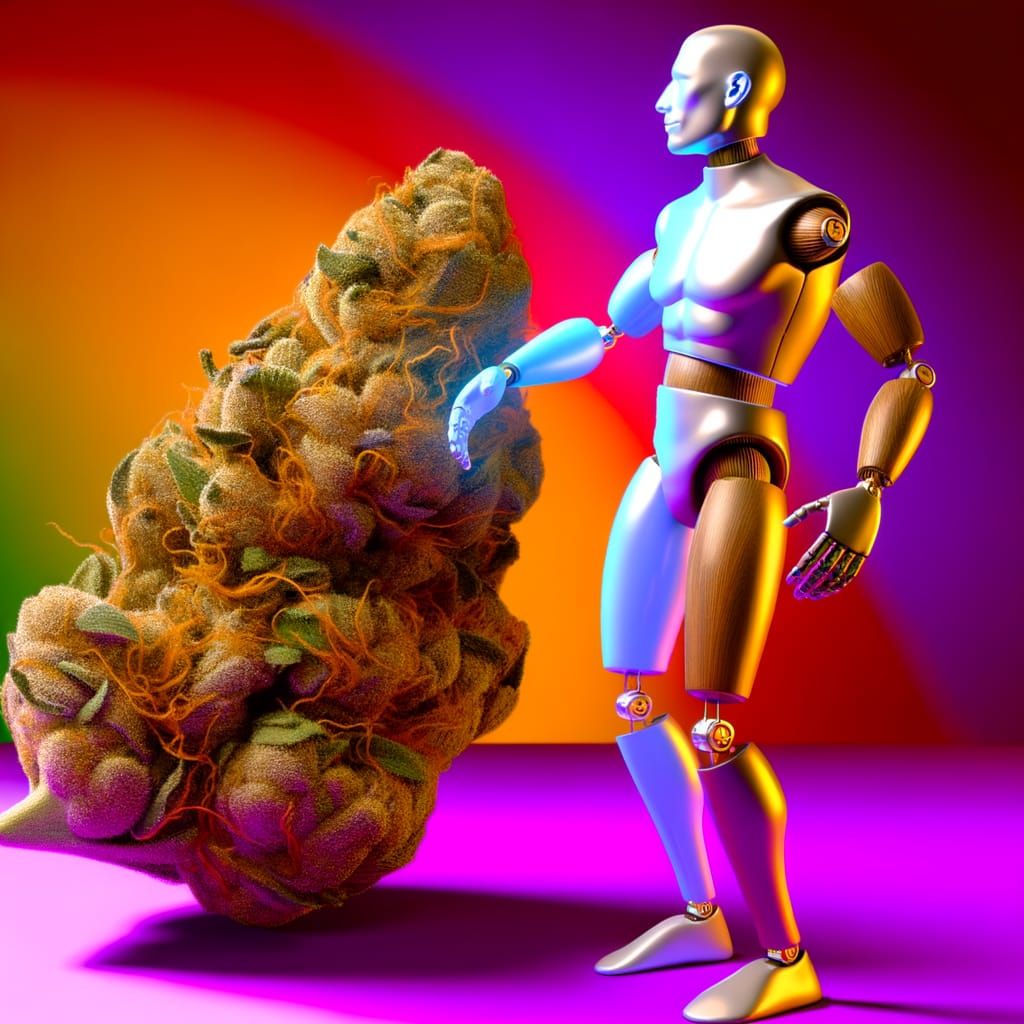Anthropomorphic Cannabis Nug Concept Art