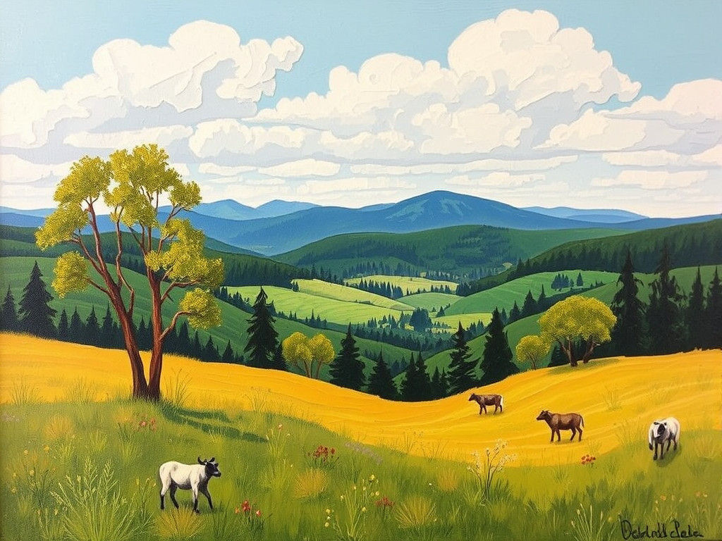 Abstract Landscape in a Surreal Style