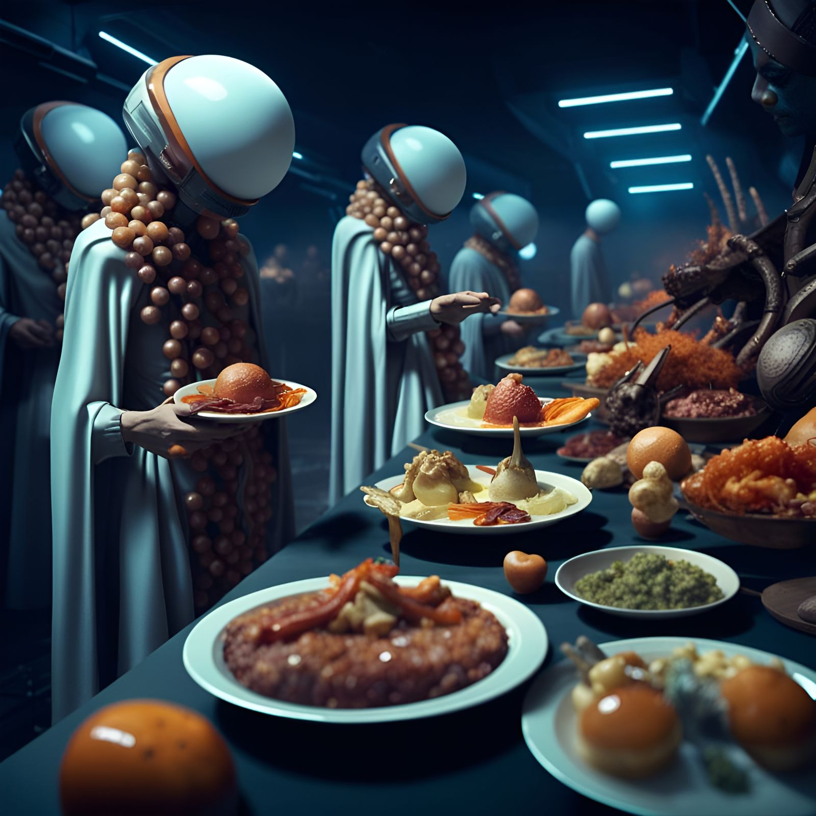Outerspace Fashion Show: Futuristic Feast in Hyperrealistic ...