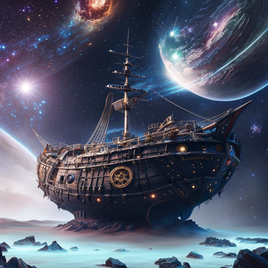 Abandoned Pirate Ship on Alien World