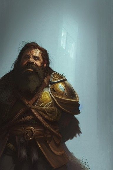 Dwarf Warrior Portrait: Sinister Fantasy Art