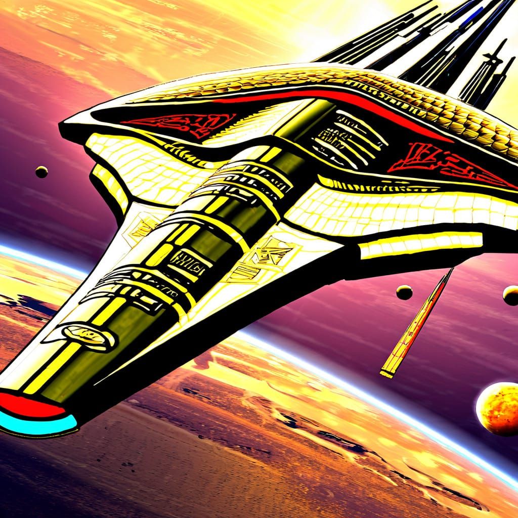 Sleek Ondergoshian-Class Starship Embodies Regal Aesthetic i...
