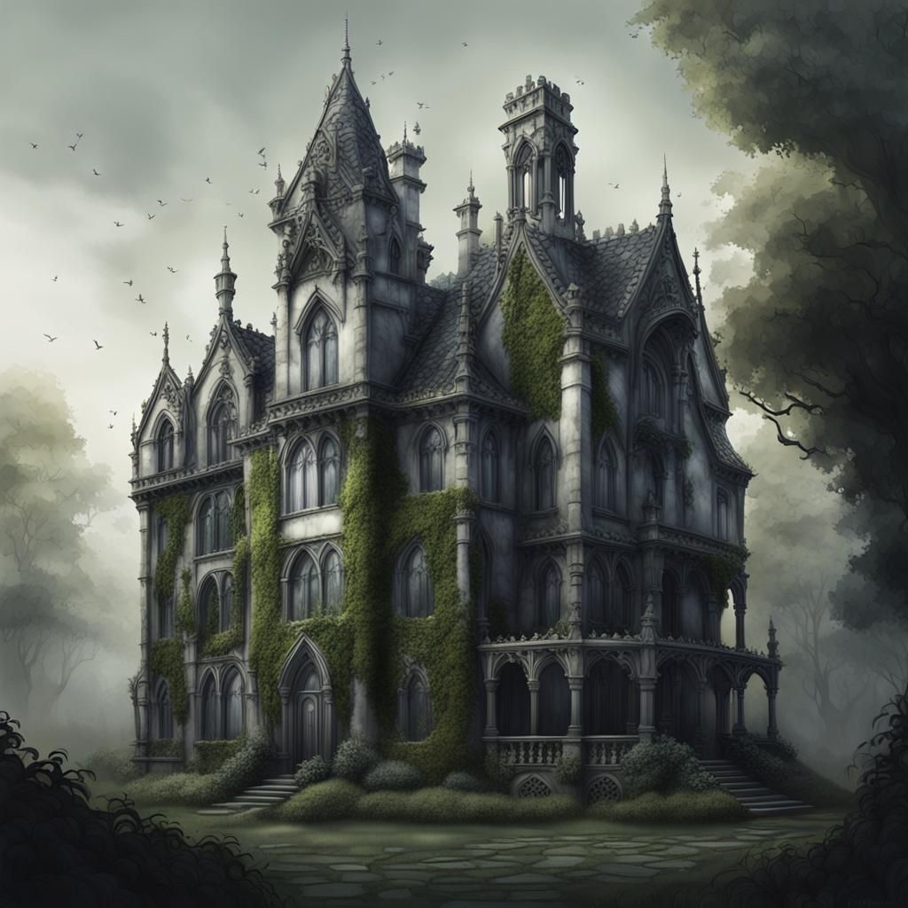 Mystical Gothic Mansion Concept Art