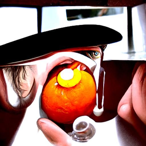 Hyperrealistic Clockwork Orange Concept Art