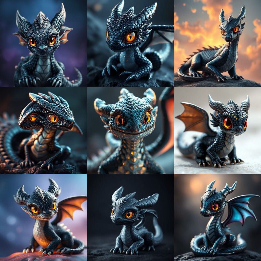 Surreal Fantasy Dragon Reveals Glowing Gold Eyes in Ethereal...