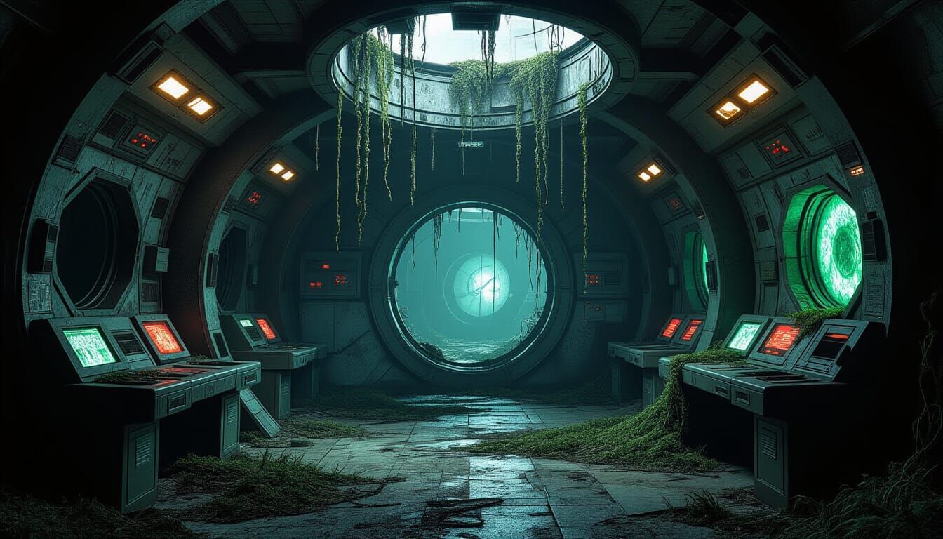 Eerie Abandoned Space Station Infected by Alien Organics