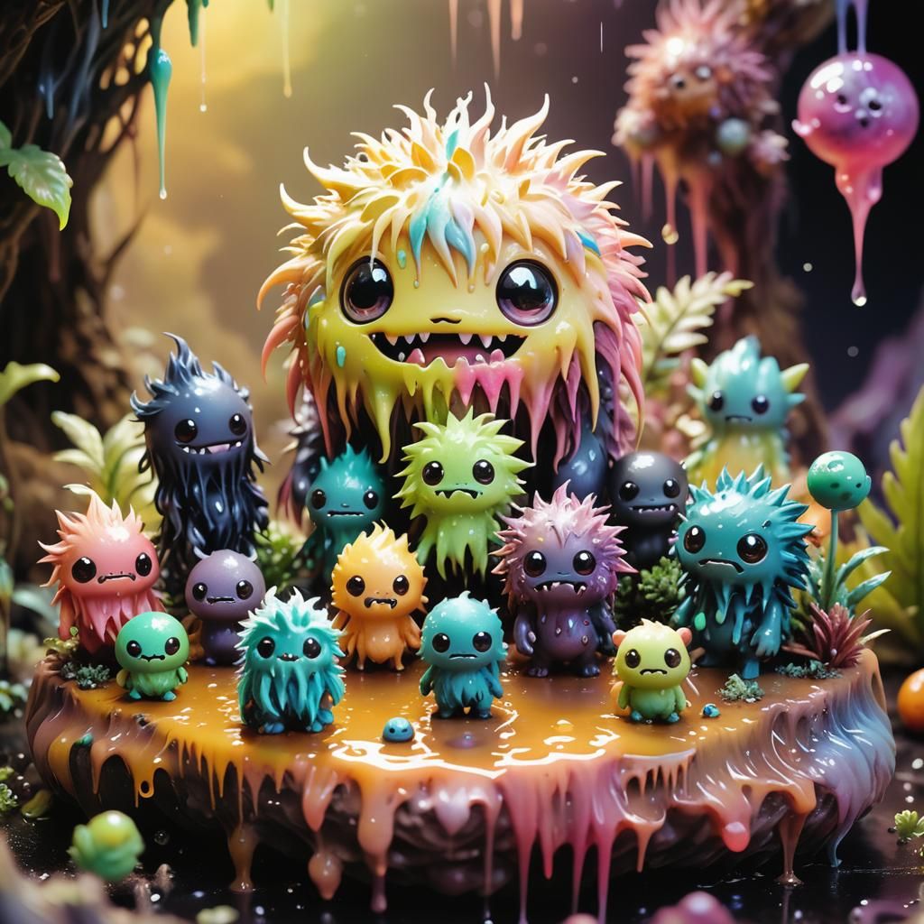 Chibi Monsters Inhabit a Wax Planet