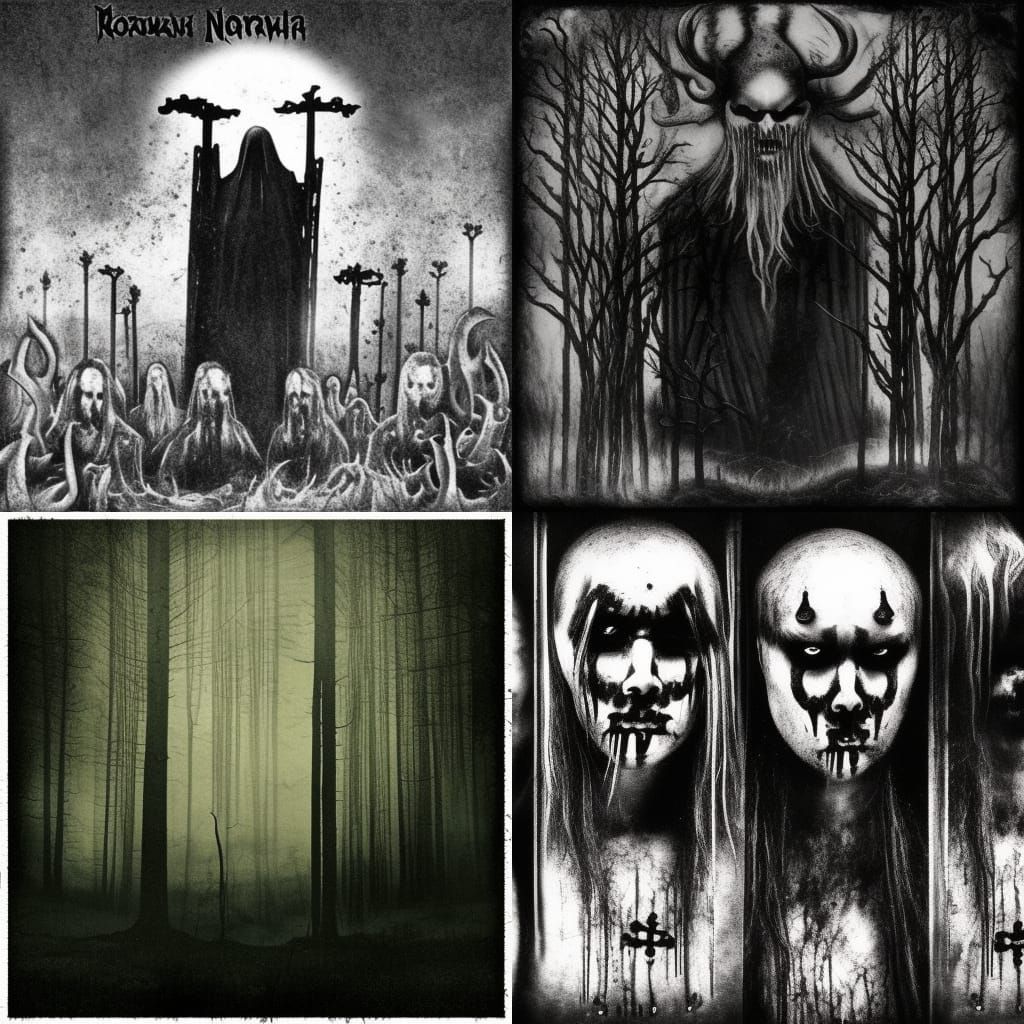 Grim Black Metal Album Cover Art