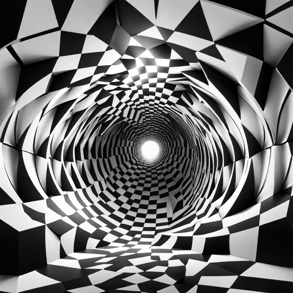 Psychedelic Tunnel Optical Illusion in 3D