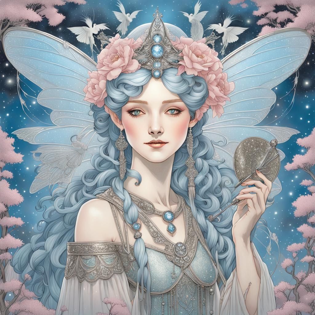 Dreamcore Fairy Queen in Mystic Forest