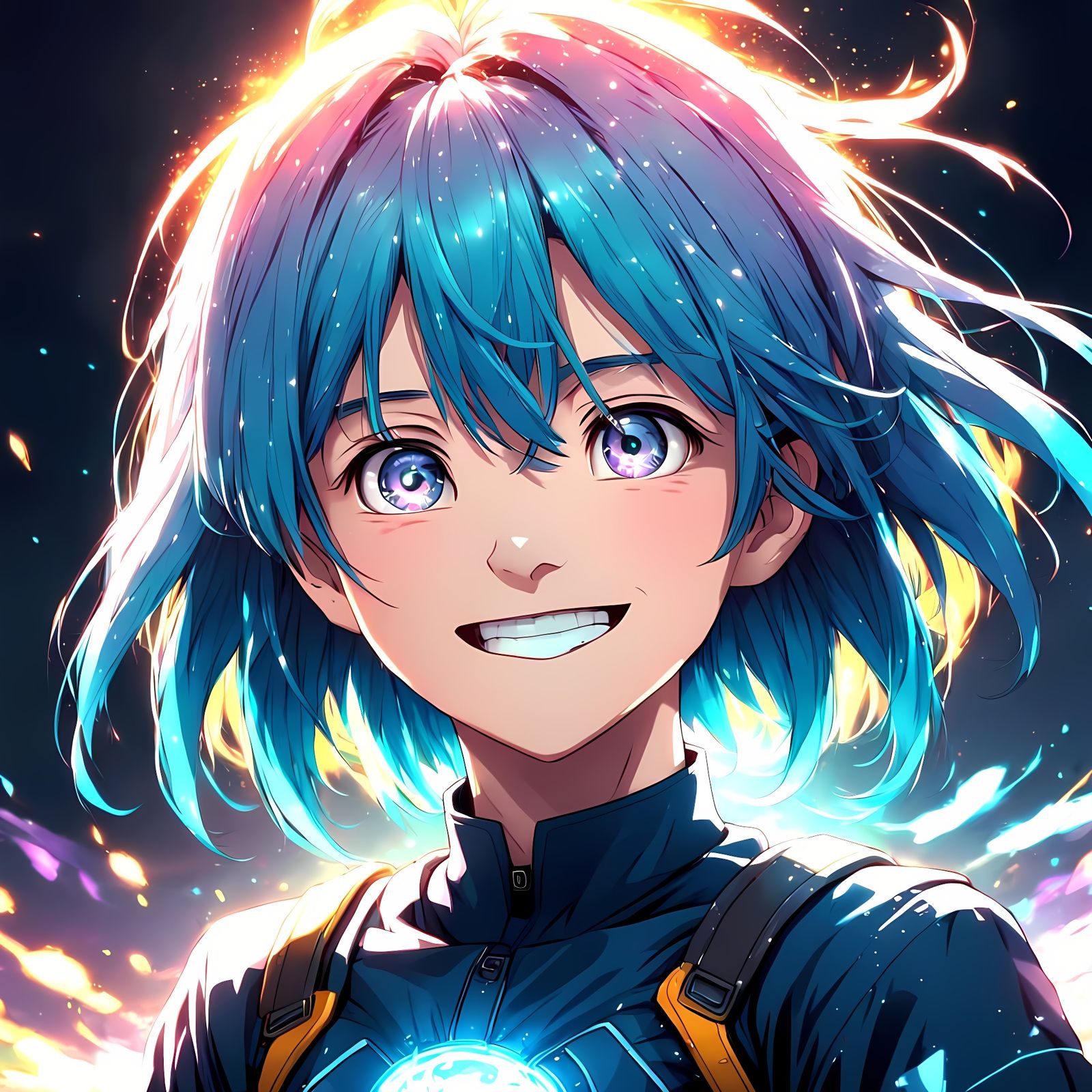 Expressive Anime Artwork with an Iconic Expression