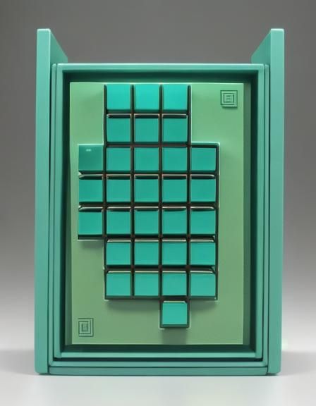 Geometric Verdigris Texture Art