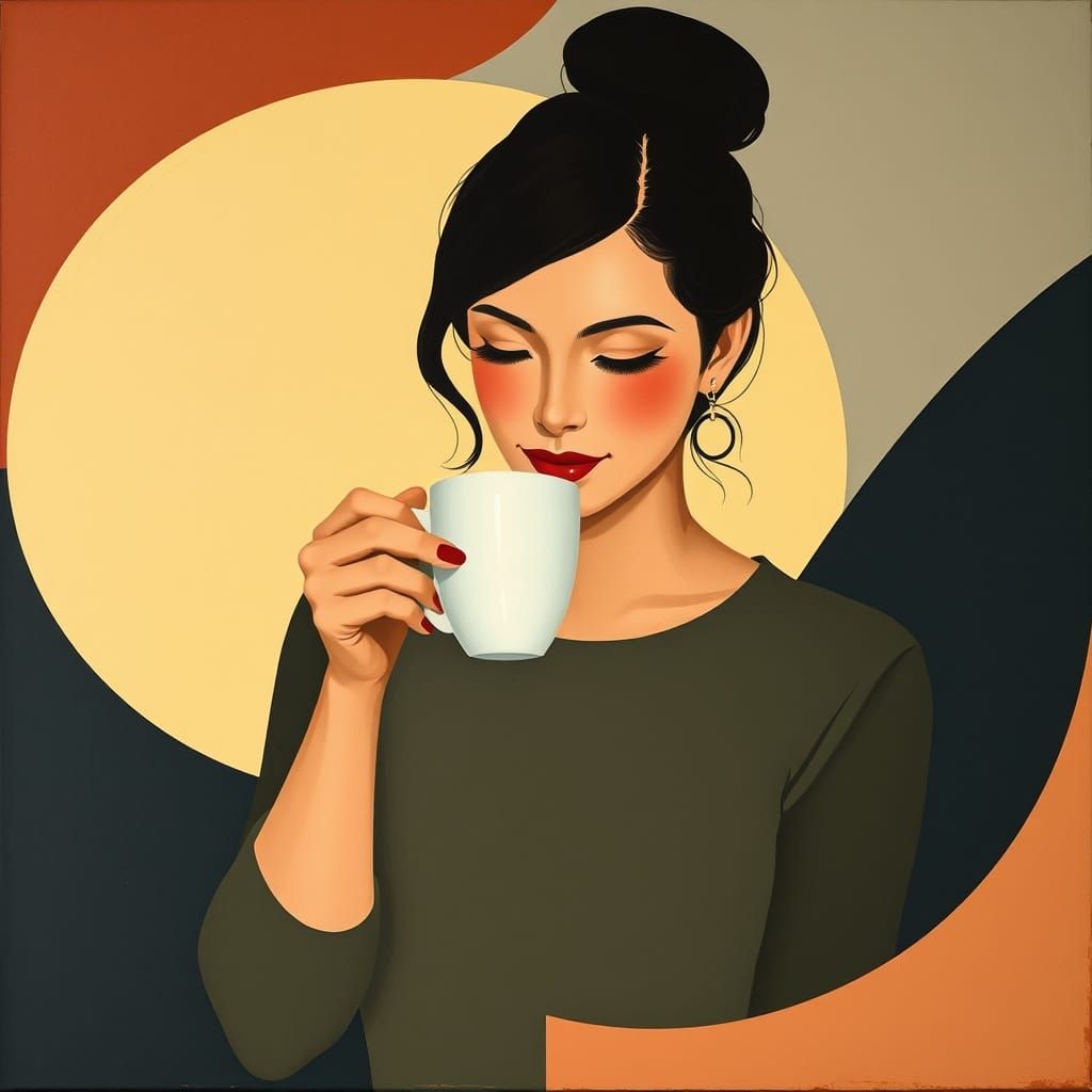 Coffee Time: Geometric Abstraction in Rothko Style