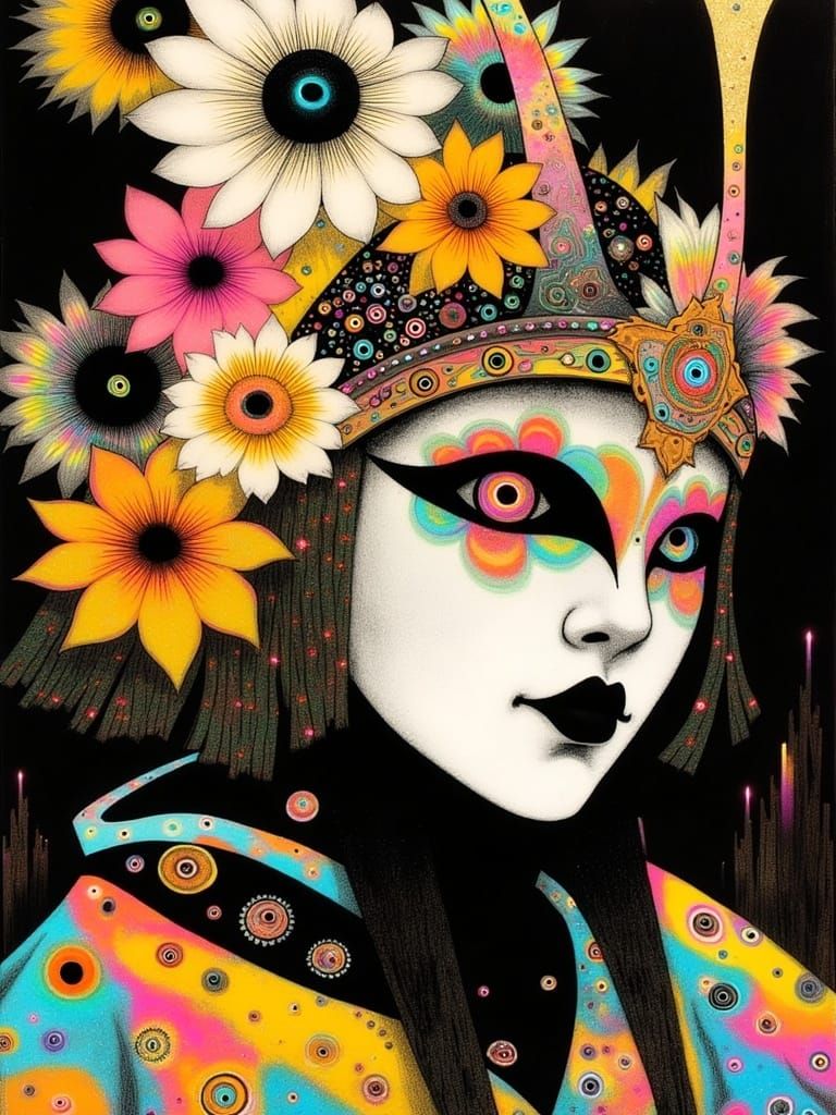 Ancient Warrior in Iridescent Splendor