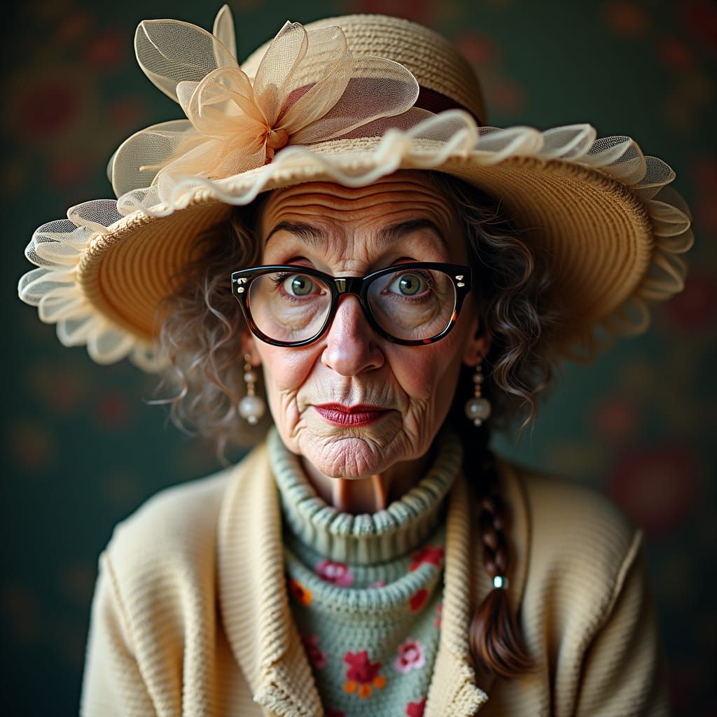 Woman in Extravagant Hat at Kentucky Derby