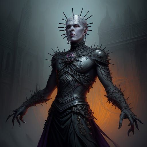 Dark Fantasy Entity in Regal Hues