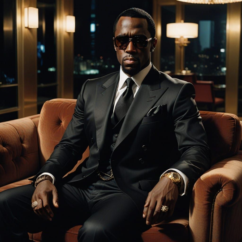 Luxurious Hip-Hop Icon Smothered in Glistening Oil