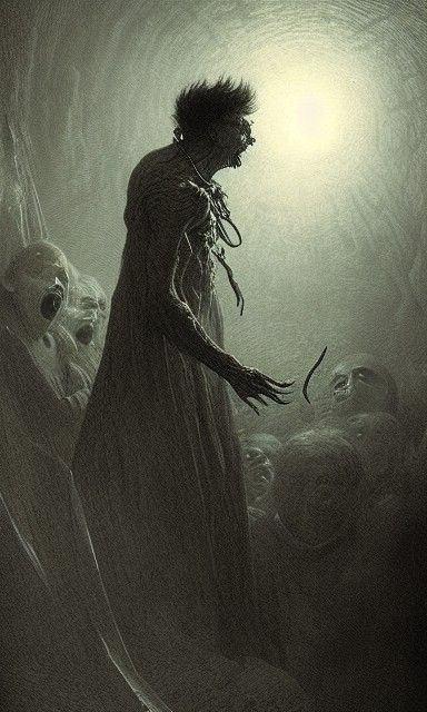 Horror Talking Book with Teeth, Dark Fantasy Art
