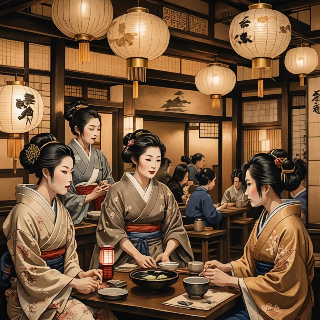 Cozy Japanese Tavern in Azulejo Style