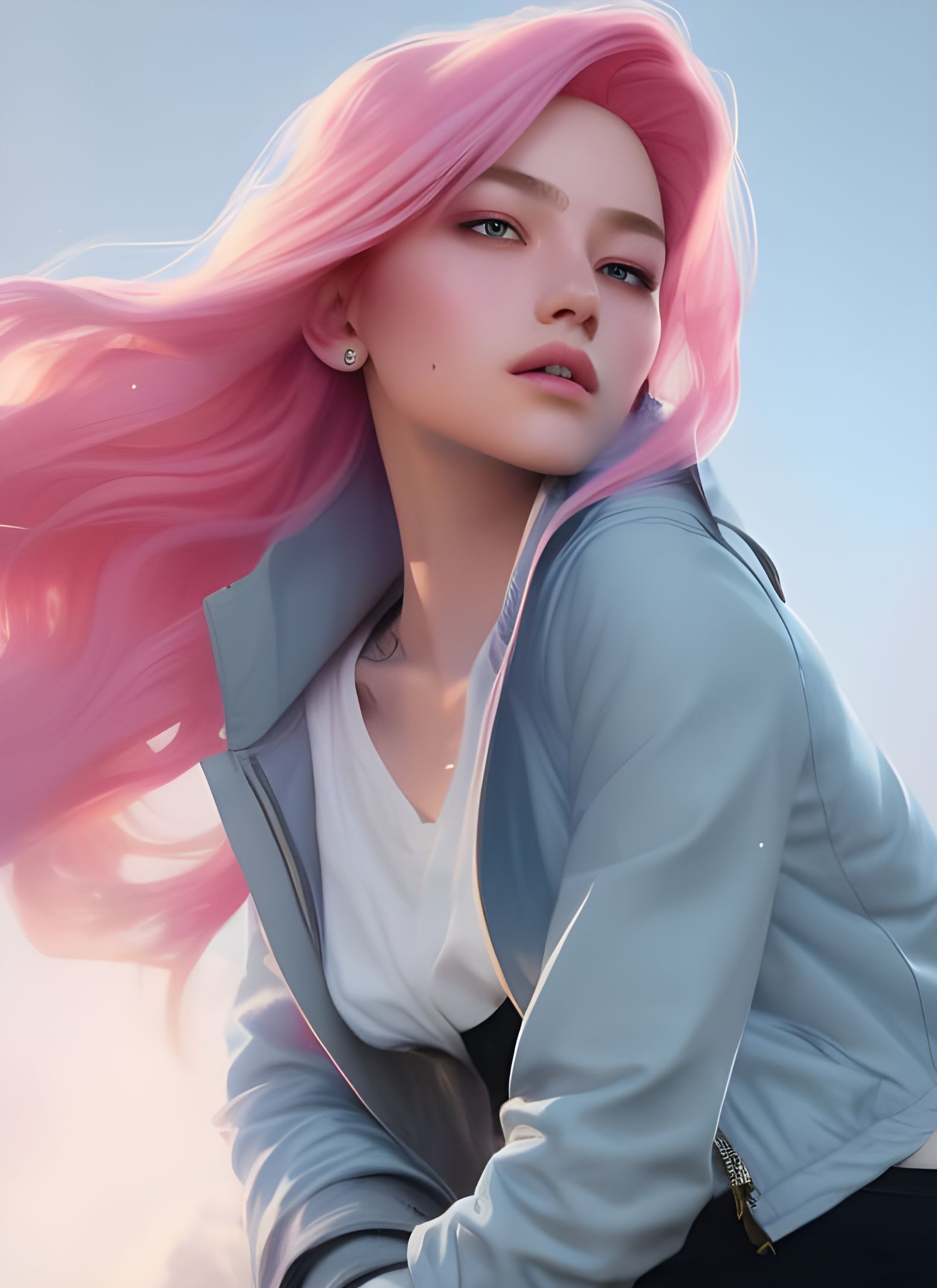 Pink Haired Teenager