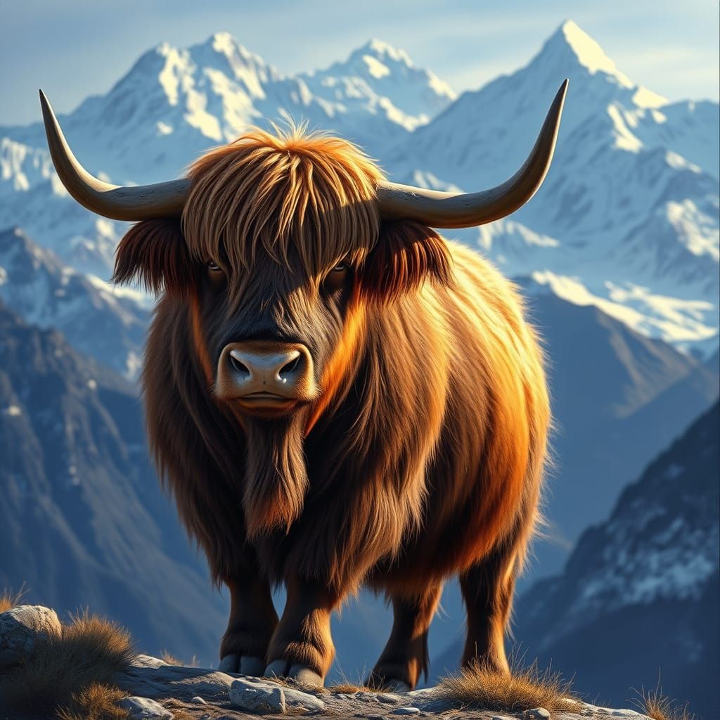 Majestic Yak in Himalayan Landscape