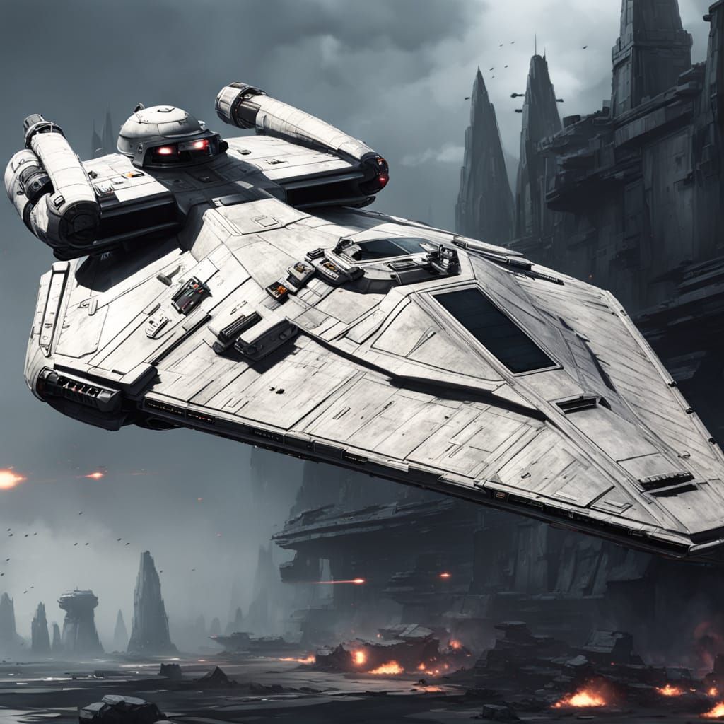 Imposing Imperial Officer Portrait in Sci-Fi Style