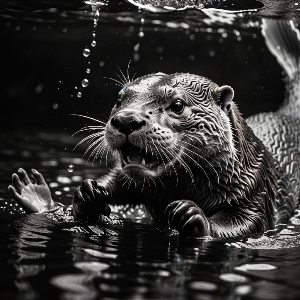 "It was this big!" He says
 "No this big" chuckles under him