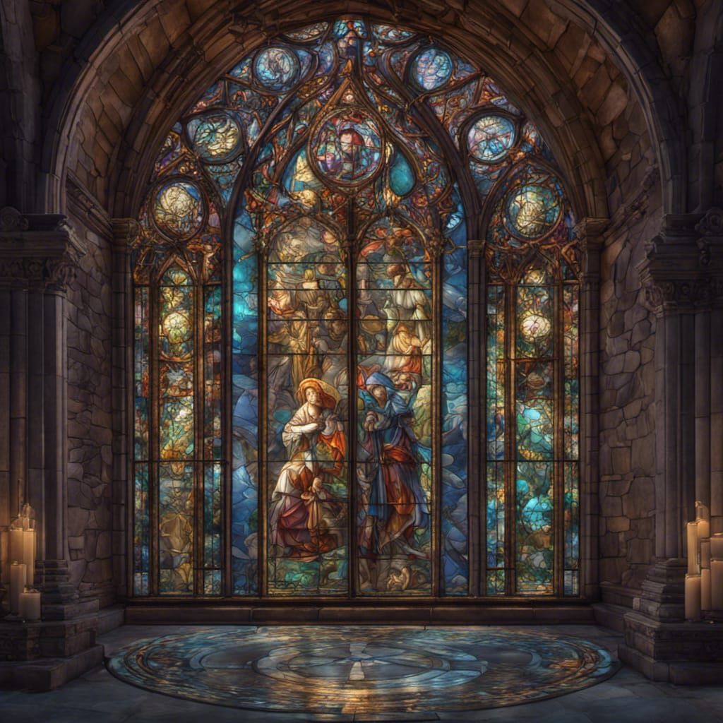 Saint King Louis Stained Glass Window Art